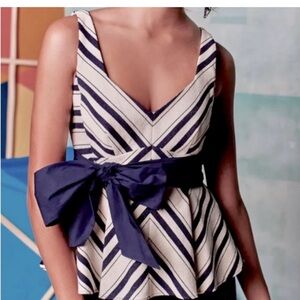 Anthropologie Maeve Peplum top, size 6